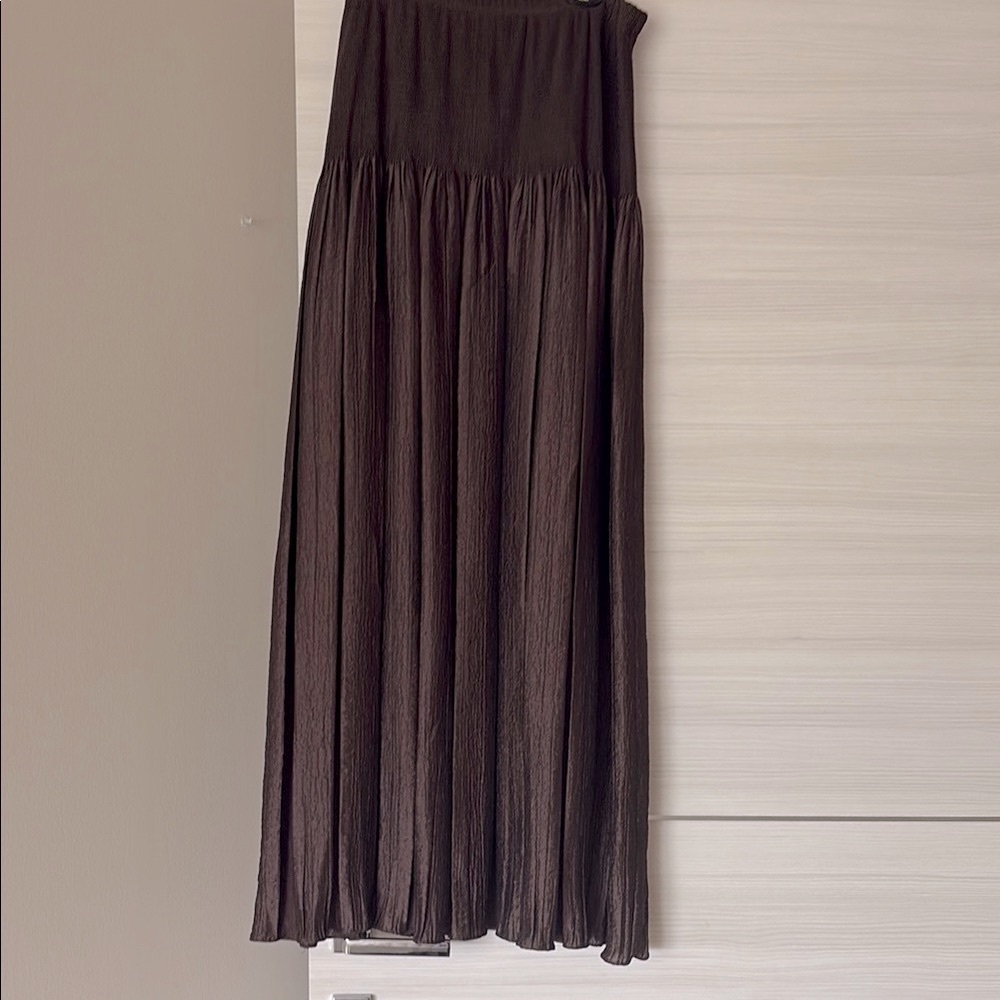 Elegant Brown Maxi Skirt